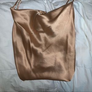 Princess Polly satin cowl neck dress